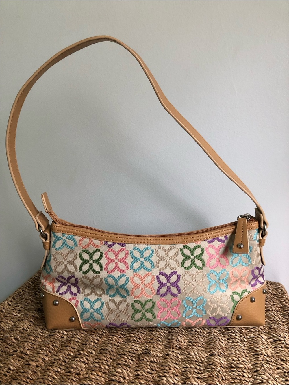 Y2K Western Boho Relic Multicolour Jacquard Shoulder Bag